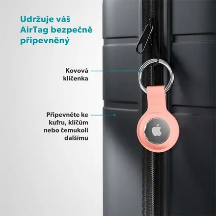 Epico silikonové púzdro s plnou zadnou stranou pre AirTag - ružová