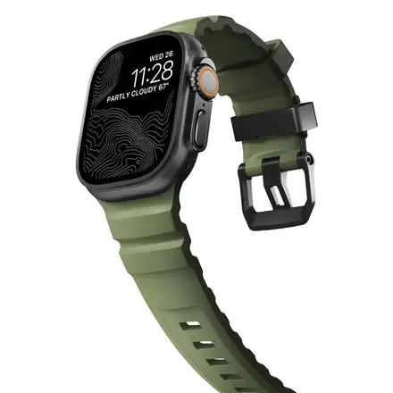 Nomad remienok Rocky Point Band pre Apple Watch 46/49mm - Forest/Black