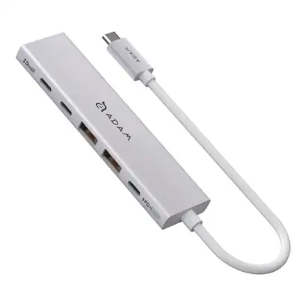Adam Elements USB-C Hub DE06 6-in-1 - Silver
