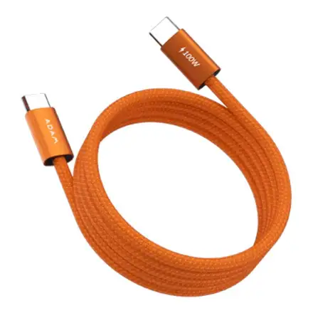 Adam Elements kábel iLinio C100 USB-C to USB-C 100W Magnetic 2pack - Orange