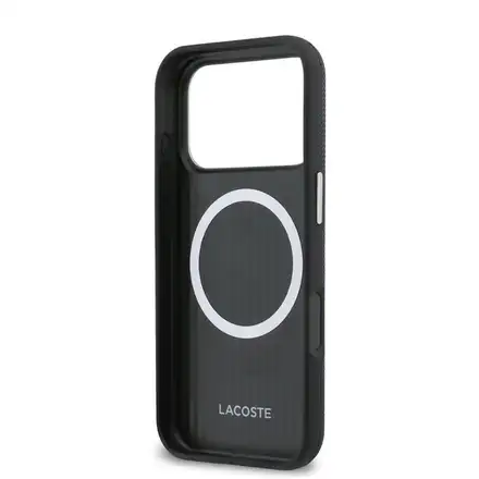Lacoste PVC Petit Pique Semi Wrap MagSafe pre iPhone 17 Pro modrý