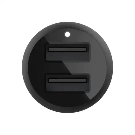 Belkin Boost Charge Dual USB Car Charger 24W + USB-A to USB-C Cable 1m - Black