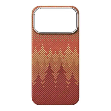 Comma kryt Woven Kevlar Magnetic Shockproof Case pre iPhone 17 Pro Max - Pinery Forest