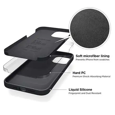 Elago kryt Silicone Case pre iPhone 12/12 Pro - Black