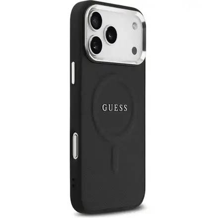 Guess PU Saffiano MagSafe kryt iPhone 17 Pro Max čierny
