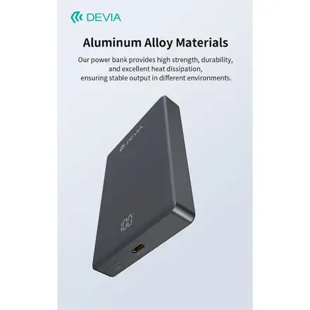 Devia powerbank Extreme Speed Series Mini Magnetic 10.000 mAh PD 20W - Space Gray