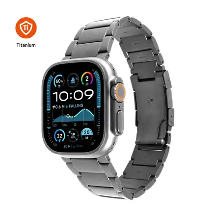 FIXED Titanium Strap pre Apple Watch 44/45/46/49mm, prirodný titán