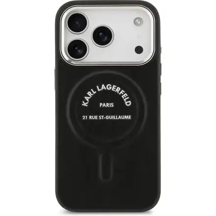 Karl Lagerfeld PU RSG Logo MagSafe kryt iPhone 17 Pro Max čierny