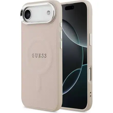 Guess PU Saffiano MagSafe kryt iPhone Air ružový