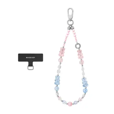 SwitchEasy Beaded Wrist Strap + Strap Card - Bear Bliss