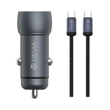Devia nabíjačka do auta Xtreme Speed Series 48W + USB-C Cable 1m - Deep Sky Gray