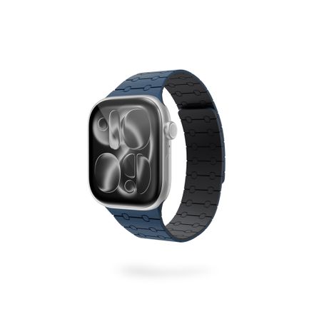 Epico Magnetic+ Silikonový remienok pre Apple Watch SE (44mm)/Series 1-9 (42/44/45mm) 10-11 (46mm)/Ultra (49mm) - modrá