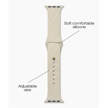iDeal Soft Swirl Silicone Watch Band 38/40/41/42 S-M Cloud Dancer