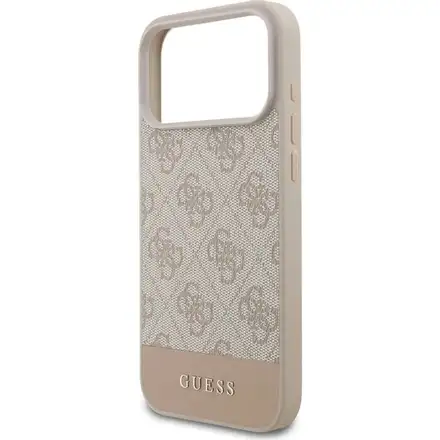 Guess PU 4G Stripe kryt iPhone 17 Pro ružový