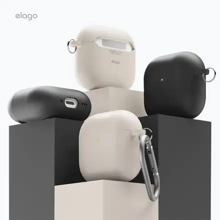 Elago puzdro Liquid Hybrid Hang Case pre Airpods 4/5 - Stone