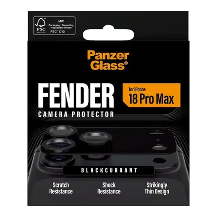 PanzerGlass Fender Camera Protection pre iPhone 18 Pro Max - Black Currant