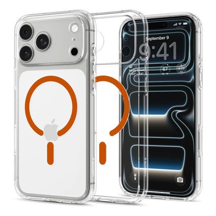 Spigen kryt Ultra Hybrid Magsafe pre iPhone 18 Pro - Clear Orange