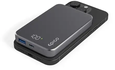 Epico Mag+ Aluminium Power Bank Battery Capacity 10 000mAh - vesmírne šedá