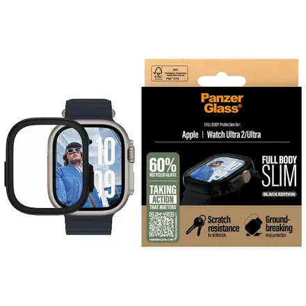 PanzerGlass ochranné sko Snappie Full Body Slim pre Apple Watch Ultra - Black