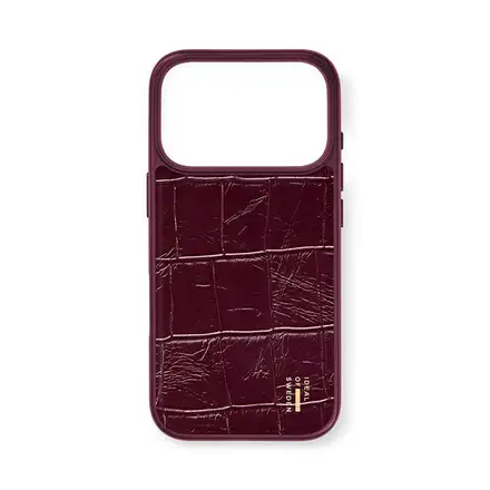 iDeal Fashion Vegan Leather Case MagSafe iPhone 17 Pro / 18 Pro Fine Wine Croco