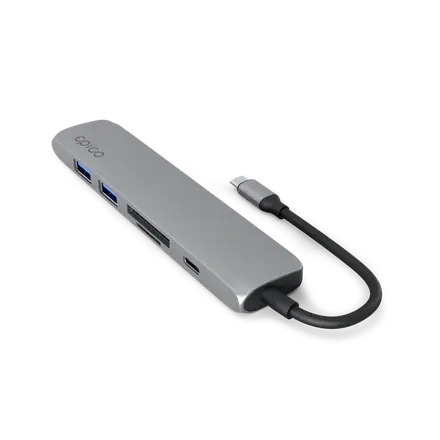iStores by Epico 6in1 Aluminium Hub 8K with USB-C connector - space gray
