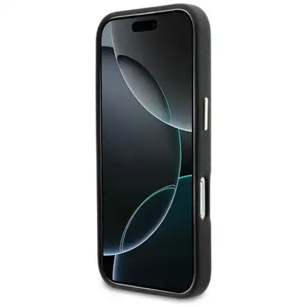 Guess PU Resin Logo kryt iPhone 17 čierny
