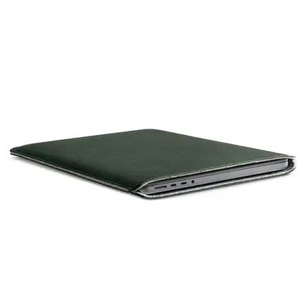 Woolnut Leather Sleeve for Macbook Pro 14 - Green