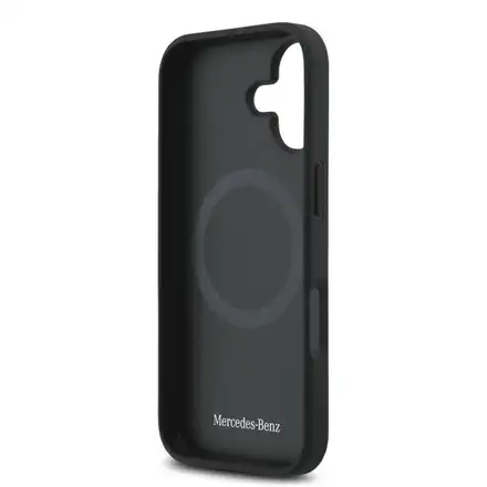 Mercedes Leather The Move MagSafe Zadný Kryt pre iPhone 17 čierny