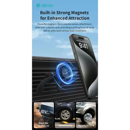 Devia držiak do auta Smart Series Magnetic Air Outlet Vehicle Bracket - Black