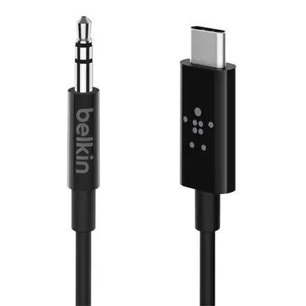 Belkin kábel RockStar 3.5mm Audio Cable with USB-C Connector 0.9m - Black