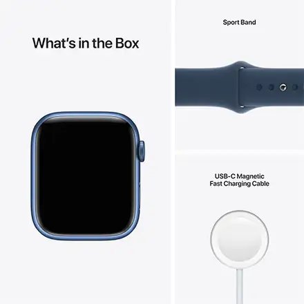 Apple Watch Series 7 GPS 45mm puzdro z modrého hliníka *Trieda C*