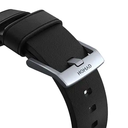 Nomad kožený remienok pre Apple Watch 44-49mm - Active Pro Black/Silver Hardware