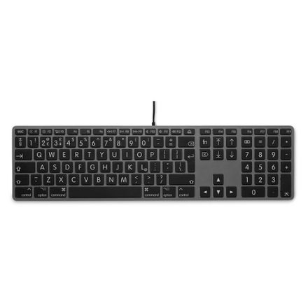 LMP klávesnica Large Font Wired USB Keyboard pre Mac 110 keys EN layout - Space Gray