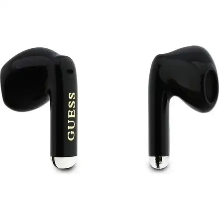 Guess Gold Line Glossy Classic Logo TWS Bezdrôtové Slúchadlá čierne