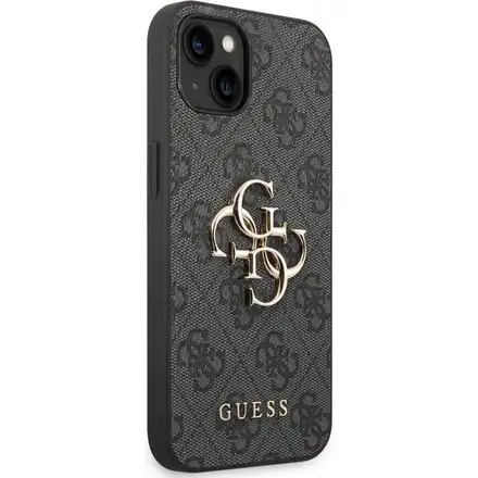 Guess PU 4G Metal Logo kryt iPhone 14 hnedý
