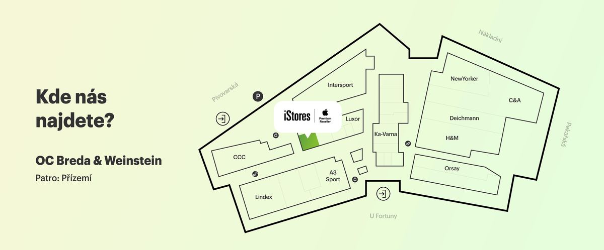 Pôdorys nákupného centra.