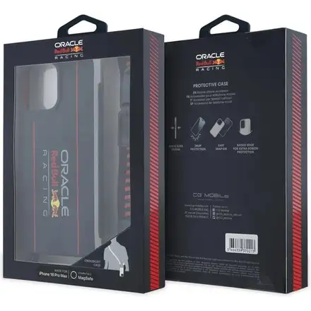 Red Bull Silicone Vertical Logo MagSafe Zadný Kryt + Crossbody popruh pre iPhone 16 Pro Max modrý
