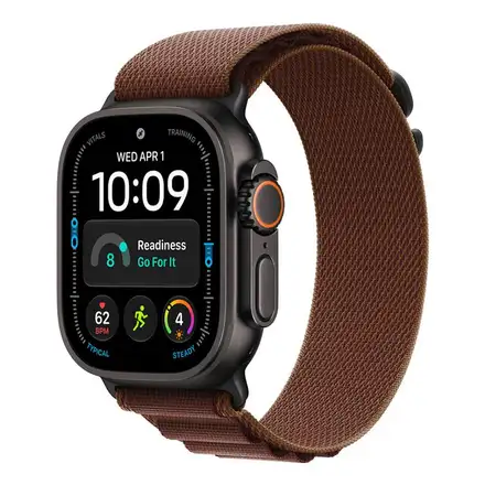 Apple Watch 49mm Burgundy Alpine Loop - Large - Black Titanium Finish