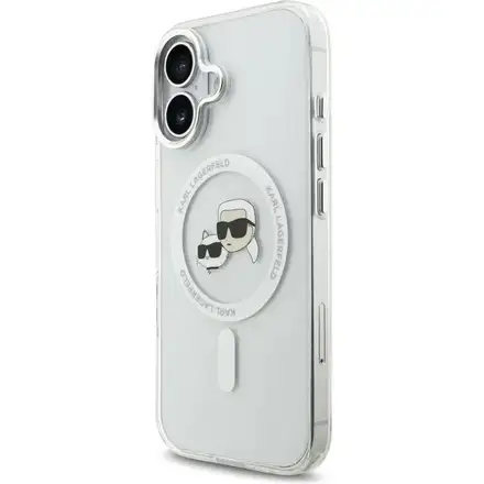 Karl Lagerfeld IML K&CH Heads Metal Frame MagSafe MagSafe kryt iPhone 17 priehľadná