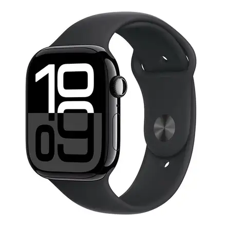 Apple Watch Series 10 GPS 46mm Jet Black Aluminium Case with Black Sport Band - S/M *Rozbalený*