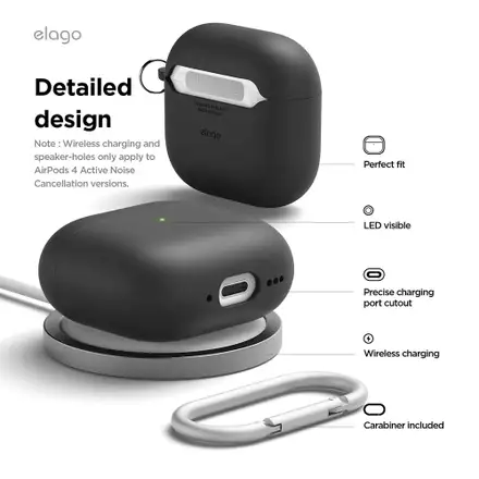 Elago puzdro Liquid Hybrid Hang Case pre Airpods 4/5 - Black