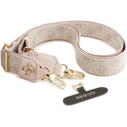 Guess Crossbody Popruh PU 4G Metal Logo ružový