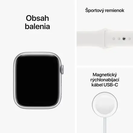 Apple Watch Series 8 GPS 45mm puzdro zo strieborného hliníka *Použitý s DPH - Trieda B*