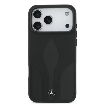 Mercedes Leather The Move MagSafe Zadný Kryt pre iPhone 17 Pro Max čierny