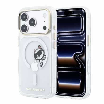Karl Lagerfeld IML Choupette Peekaboo Magsafe kryt iPhone 18 Pro Max priehľadný