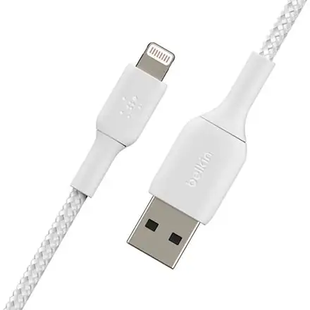 Belkin kábel Boost Charge Braided USB-A to Lightning 3m - White