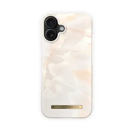 iDeal Fashion Case MagSafe iPhone 16 Rose Pearl Marble