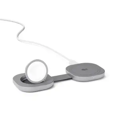 Epico UltraBase Qi2 25W 2in1 Fold Metal Mag+ Wireless Charger EF35 - silver