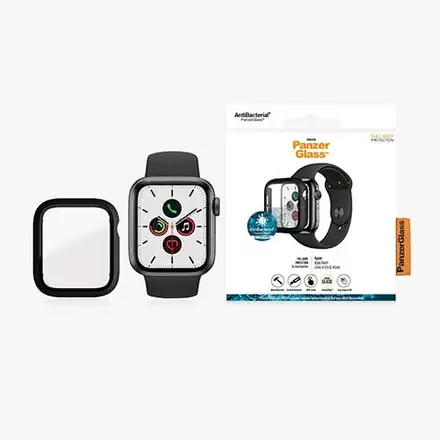 PanzerGlass ochranné sko Full Body AB pre Apple Watch 4/5/6/SE 40mm - Black Frame