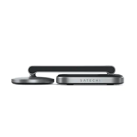 Satechi 2-in-1 Foldable Qi2 Wireless Charging Stand - Space Gray